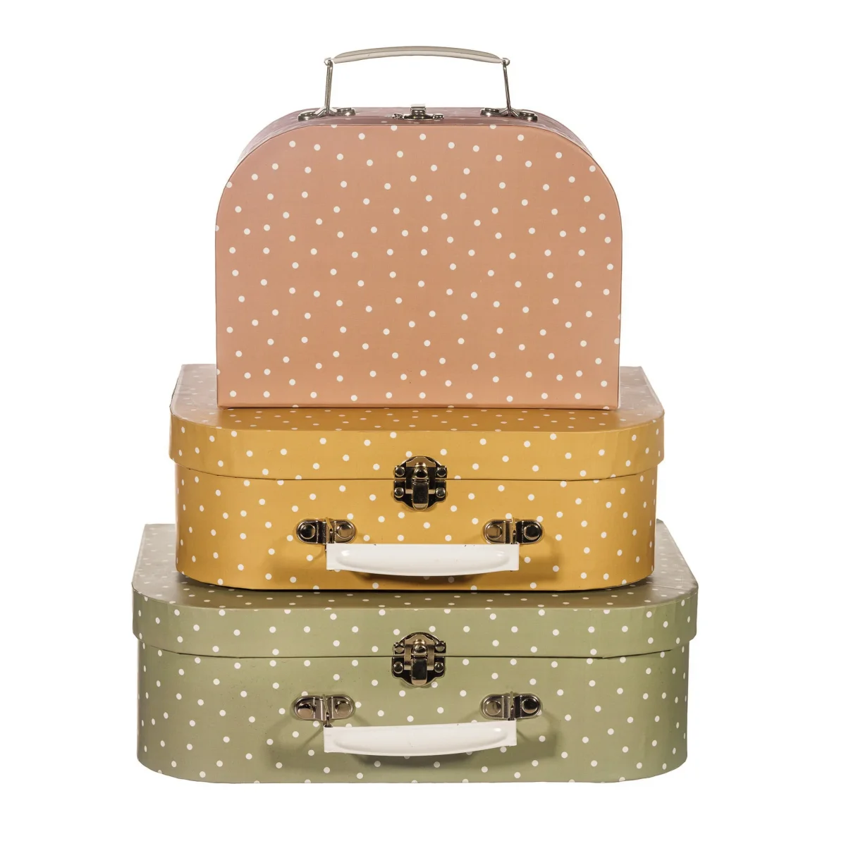 Pienet sisustus matkalaukut Polka dot 3 kpl setti - Image 2