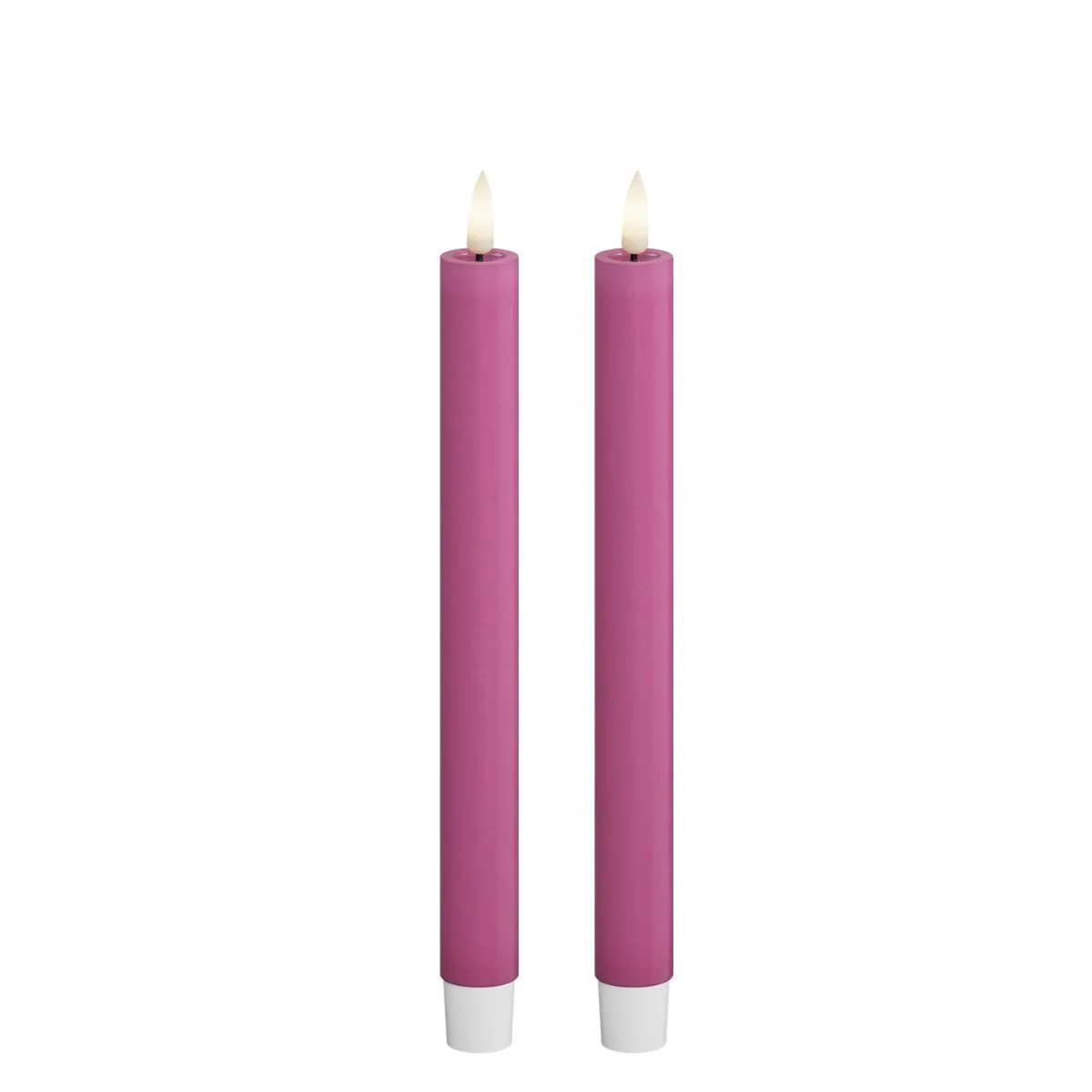 Aniliininpunainen (Magenta) Led kruunukynttilä kork. 24 cm