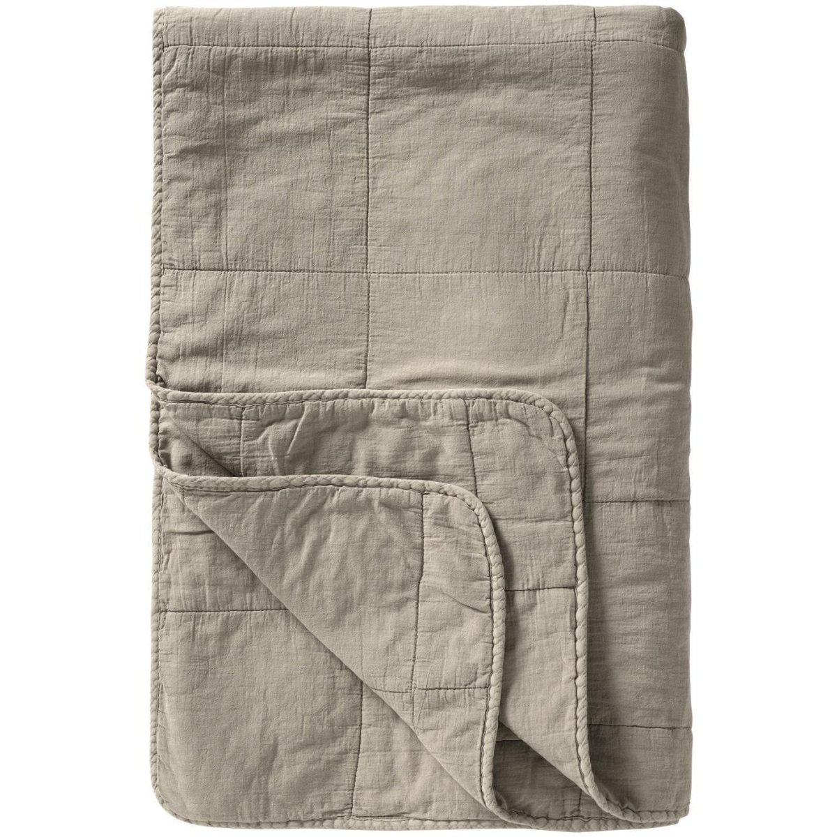 Torkkupeitto - Vintage quilt kivipesty 130 x 180 cm Vaalea beige - Linen